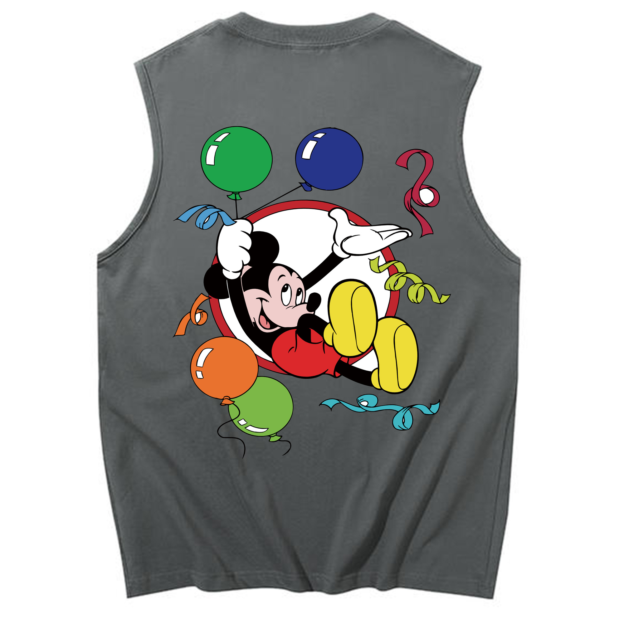 ミッキーマウス Mickey Mouse コットン100％タンクトップ（背面プリント）